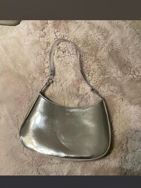 Urban Outfitters Silver Metallic Shoulder Bag